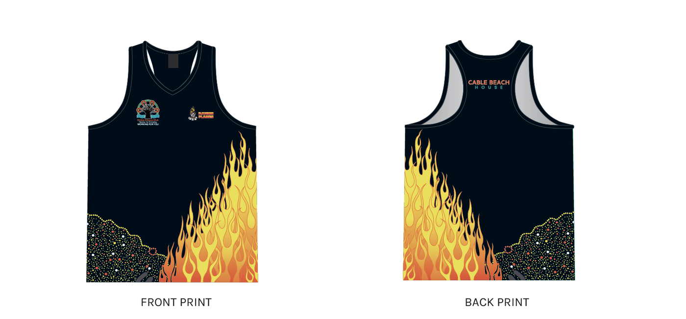 DJUGUN FLAMES - TRAINING SINGLET  **PRE-RELEASE ORDERS NOW OPEN UNTIL 21st April 2025**