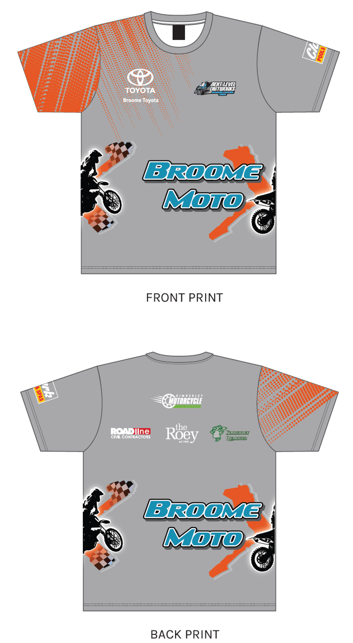Motocross Broome Club TRAINING TEE - Pre Release - CLOSING 7th April 2025