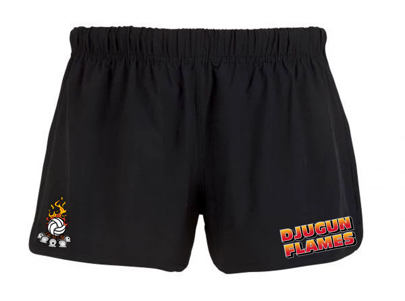 DJUGUN FLAMES TRAINING SHORTS - Womens' FLEX Shorts - 4 way stretch